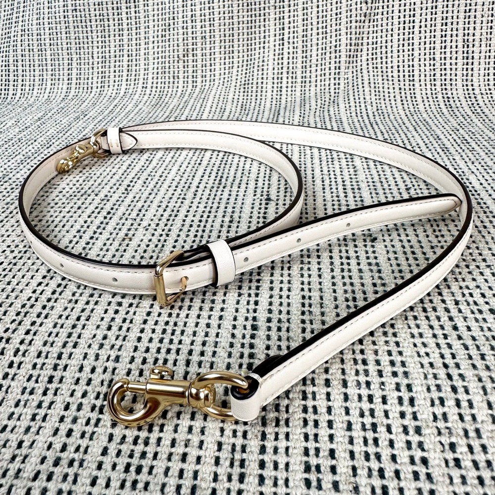 Coach Replacement Handbag Strap Womens Size OS Ivory Leather Gold Hardware